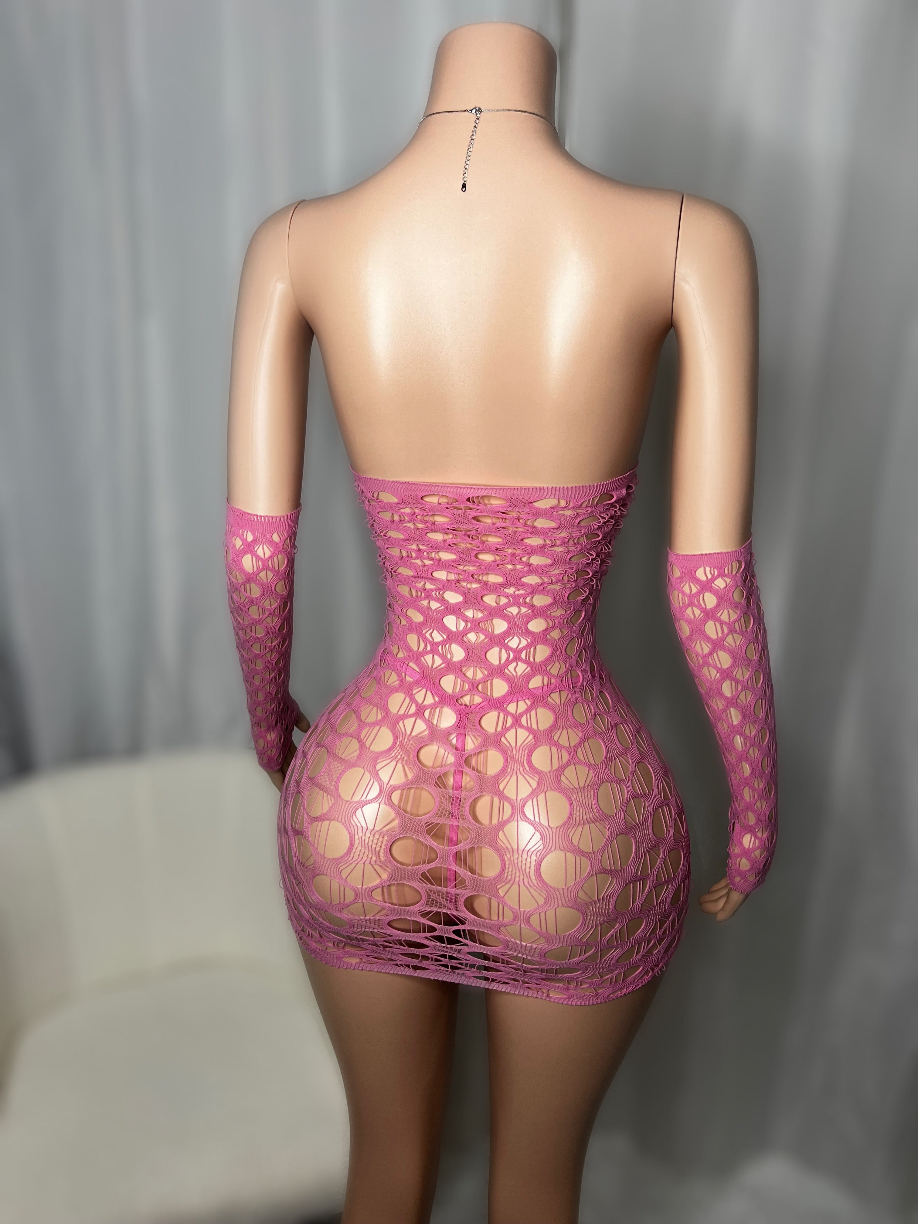 Only Fans Cut Out Mini Dress Pink